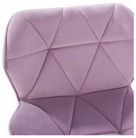 LuxuryForm DESIGN Stolička MILANO VELUR na striebornom tanieri - levanduľa