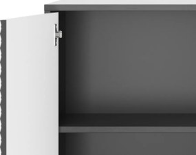 Skrinka so zásuvkami Raven, čierna