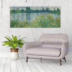 Obraz - Claude Monet, Banks of the Seine, reprodukcia (120x50 cm)
