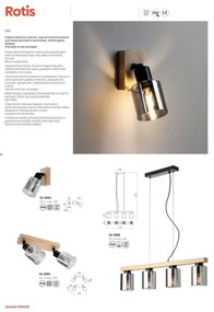 Redo 01-3986 - Luster na lanku ROTIS 4xE27/15W/230V