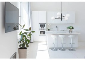 Závesne svietidlo Florence, 6x biele sklenené tienidlo, B/CH