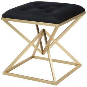 Stolička v čierno-zlatej farbe Mauro Ferretti Piramid