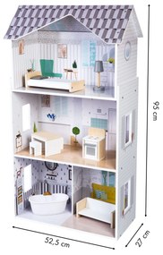 EcoToys Drevený domček pre bábiky - Grace Residence