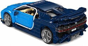 LEAN Toys Stavebnicové kocky – športové auto Bugatti, modré, 1212 dielov