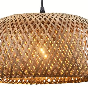 Luster na lanku KORFU 1xE27/20W/230V pr. 38 cm bambus