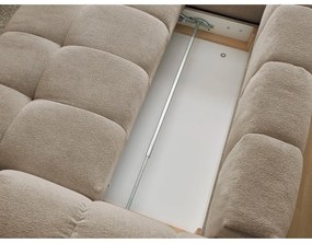 Taupe ženilková rozkladacia/s úložným priestorom rohová pohovka (ľavý roh/do L) Everest – Bobochic Paris