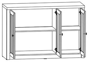 Komoda PROVENCE K3D, sosna andersen / dub lefkas.