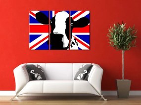 Ručne maľovaný POP Art obraz Cow 3 dielny  cow2