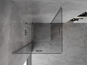 Mexen Mist-F Duo, skladací sprchový kút 120 x 120 cm, číre sklo, chrómový profil, 8A6-120L-120P-01-00