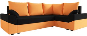 Rohová sedacia súprava Dusk Plus (oranžová + čierna) (P). Vlastná spoľahlivá doprava až k Vám domov. 1057045