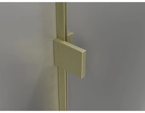 Mexen, Mexen Lunar pravé otočné sprchové dvere 140 cm, transparentné, brúsené zlato - 834-140-000-55-00-P