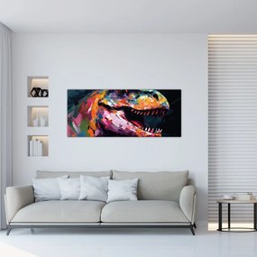 Obraz - Dinosaurus, maľba (120x50 cm)