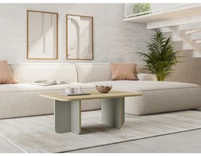 Konferenčný stolík Houseland Hillary 100 cm zafírový dub/sivozelený