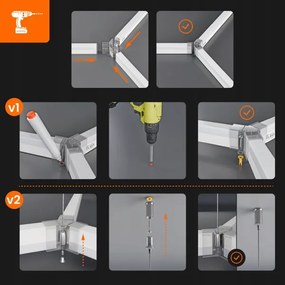 LED stropné svietidlo LED/570W/85-265V 6500K 522x298 cm CRI 90 IP54 biela