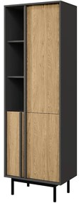 Vitrína Alsy 3 Olejovaný dub/Antracit