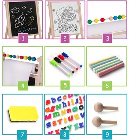 Magnetická tabuľa Ricokids otočná tabuľa