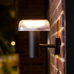 Zuma Line WT33111 - LED Solárna nástenná lampa BLUET LED/2,5W/2000mAh IP44 čierna