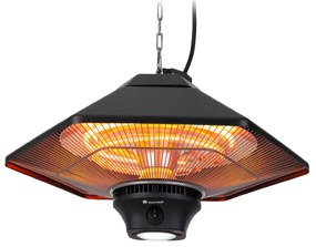 Heat Hexa, infračervený ohrievač, 800/1200 W, halogén, IP34, LED, čierny