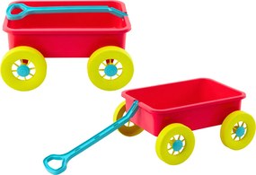 LEAN Toys Vozík na hračky do piesku pastelovo ružový