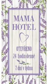 Bohemia Gifts Dekorační obraz Mama hotel, 20 x 40 cm