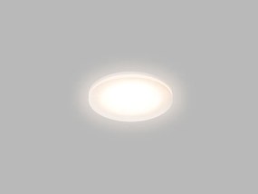 LED2 Zápustné kúpeľňové LED osvetlenie STATIC, 7W, teplá biela, okrúhle, biele, IP44