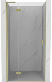 Mexen Mist-H L, 1-krídlové sprchové dvere ľavé 105 cm, číre sklo, zlatý matný profil, 8A5L-105-000-55-00-L