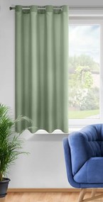 KRÁTKY ZÁVES NA KRÚŽKOCH RITA 140X175 CM OLIVOVÁ