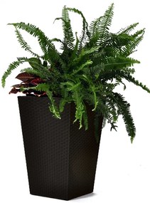 KETER Kvetináč Rattan Planter M Brown