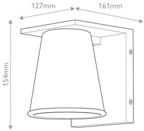 Hinkley HK-HANS-S-BLK -LED Vonkajšie nástenné svietidlo HANS 1xGU10/8W/230V IP44