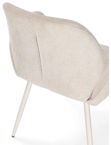 Béžové čalúnené jedálenské kreslá v súprave 2 ks Ansu – Marckeric