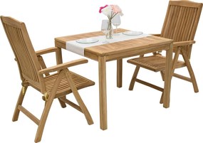 DEOKORK Záhradná teaková zostava LAGUNA QUATRO 1+2