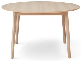 Okrúhly rozkladací jedálenský stôl v dekore duba a prídavnou doskou ø 130 cm Single – Hammel Furniture