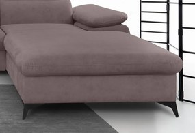 Rohová sedacia súprava Scala, staroružová látka, pravý roh