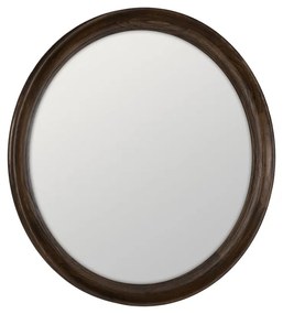 Nástenné zrkadlo s dreveným rámom ø 110,5 cm Paula – Ixia