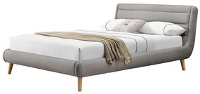 Posteľ Elanda 160 svetlosivá/prírodná