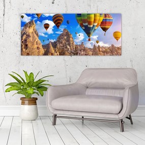 Obraz - Teplovzdušné balóny, Cappadocia, Turkey. (120x50 cm)