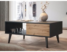 Konferenčný stolík WILLOW 46x104 cm čierna/dub artisan