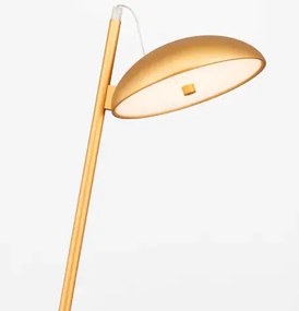 Dizajnová stolová lampa Flute zlatá