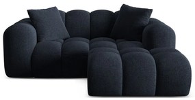 Tmavomodrá ženilková rohová pohovka (pravý roh/s leňoškou) Treno – Cosmopolitan Design