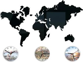 Moderné nástenné hodiny WORLD MAP