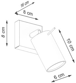 Nástenné svietidlo v striebornej farbe Sollux Etna
