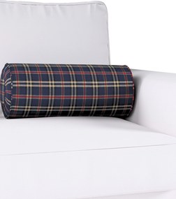 Valcový vankúš so záhybmi farba produktu tmavomodrá látka vzorované