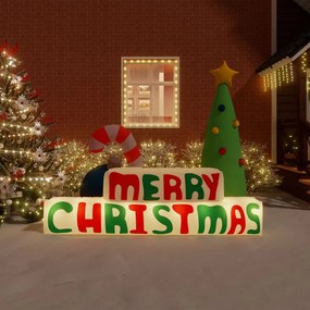 vidaXL Nafukovacia dekorácia "Merry Christmas" s LED diódami 197 cm