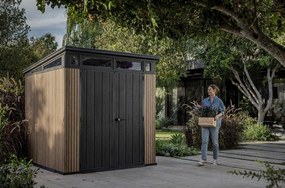 Záhradný domček Keter PENT Signature 7x7 Vertical hnedý, s podlahou