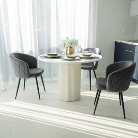 Jedálenská stolička HAMPTON zamatová, grafitová