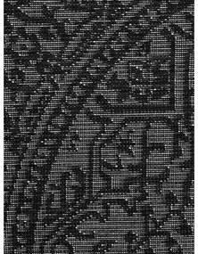 Čierno-biely okrúhly vnútorný a vonkajší koberec ø 160 cm Duet Kona – NORTHRUGS