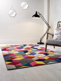 Flair Rugs, Kusový koberec Spectrum Dynamic Multi, 120x170, viacfarebná, obývacia izba
