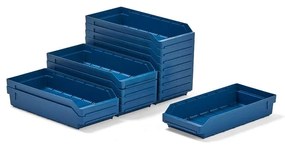 Plastové boxy na súčiastky REACH, 500x240x95 mm, 15 ks, modré