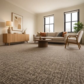 Spoltex, Koberec metráž Optik 16 šedobéžová, na mieru, šíře 3m,4m,5m, šedá, filc, chodba / predsieň