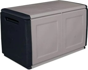 Plastový odkladací box s vekom, 960x570x530 mm, sivý